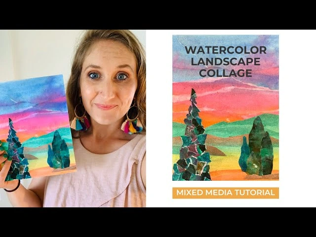Watercolor Landscape Collage